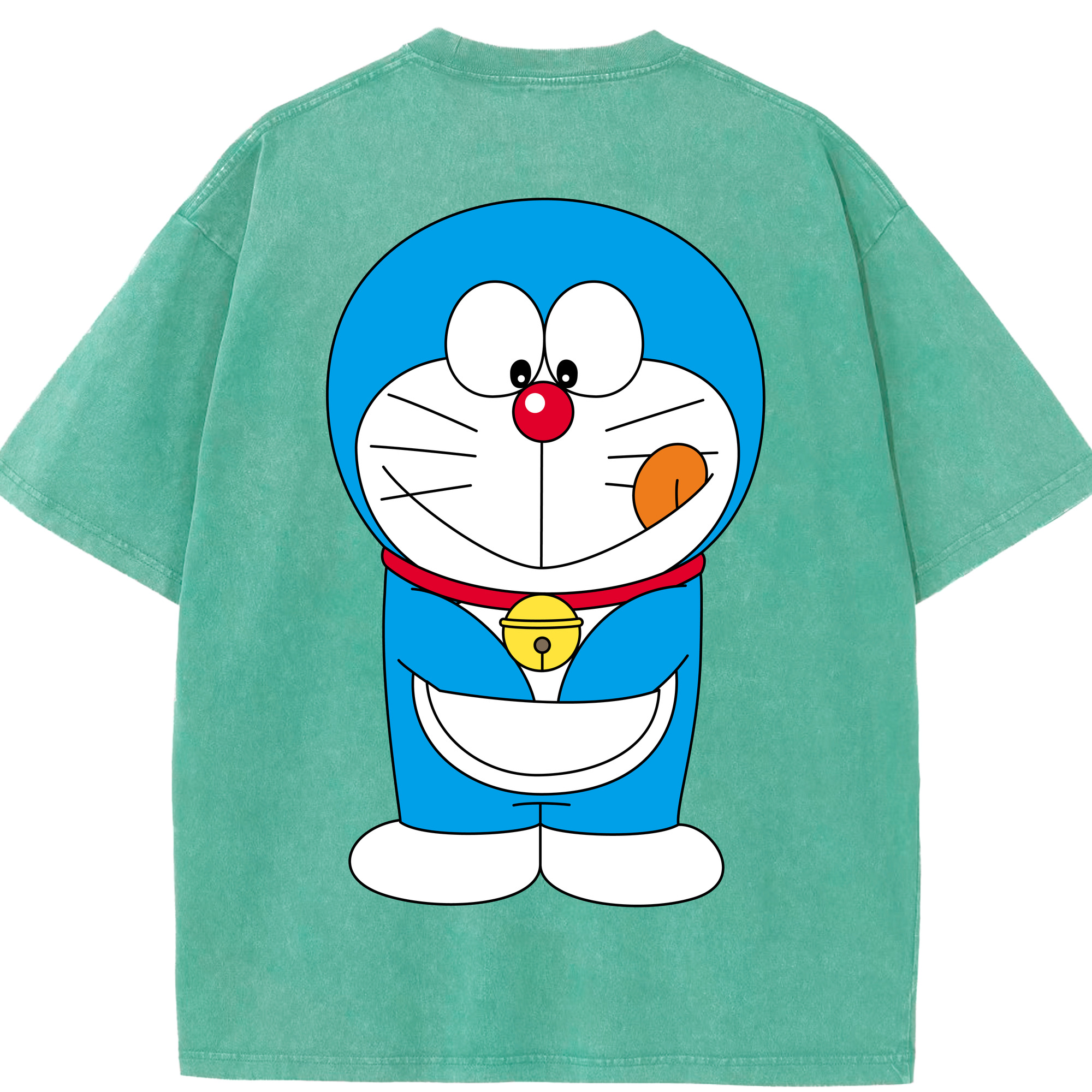 （画像用） ドラえもん Doraemon 綿100% ヴィンテージ風 半袖Tシャツ（背面プリント）